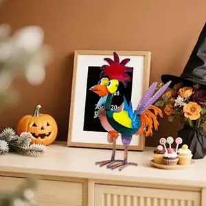 Garden Rooster Statue Sculpture, Metal Rooster Figurine, Outdoor Animal Decor, Backyard Garden Lawn Ornament, Yard Art Decoration