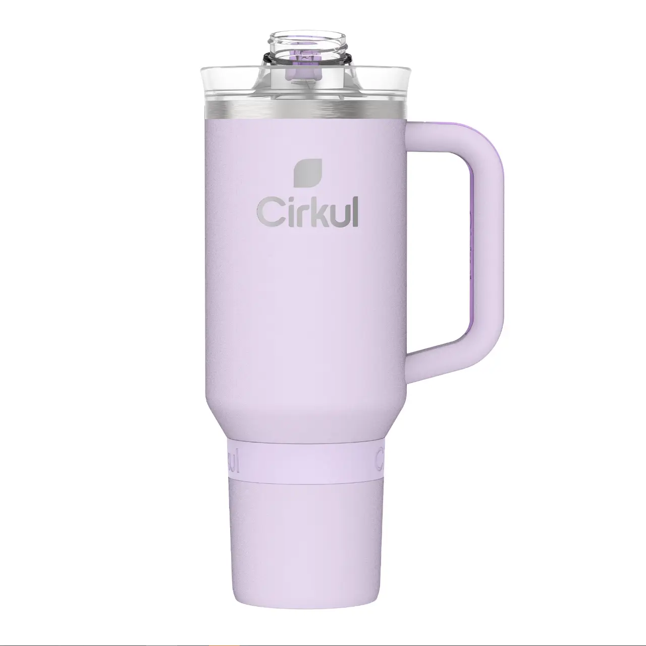 Cirkul 40oz All-Day StrawSip Double-Wall Insulated Stainless Steel Tumbler with Handle, Lilac (Light Purple)