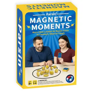 Magnetic Moments by Parsin, Exciting Magnetic Game for Family Game Night, Fun 2 Player Games for Kids, Carrying Bag and Extra 41 cards Included