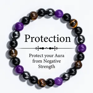 Boho-Chic Natural Tiger Eye Stone Beaded Bracelet - Protection Jewelry For Men And Women, Perfect Self-Care Gift | Vintage Style, Bohemian, All-Season, Daily Wear & Special Occasions, Natural Stone, No Plating