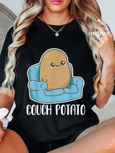 100% Cotton Couch Potato Cute Kawaii Funny Potato Costume T-Shirt