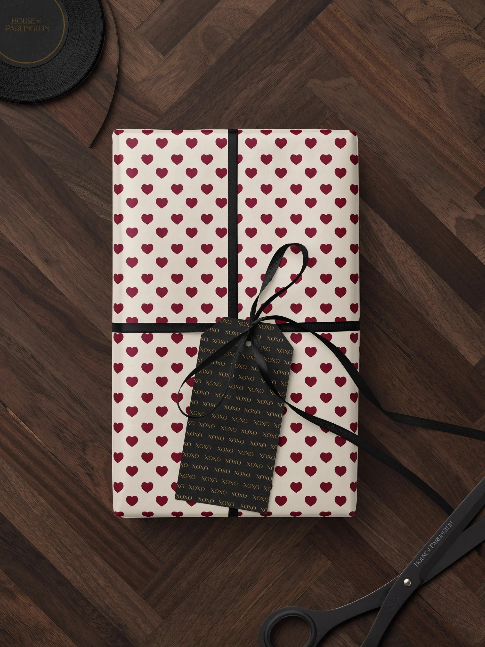 Heart Wrapping Paper Valentine Gift Wrap Love Cute Classic Gift Wrap Vintage Wrapping Papers Gifts for Her - Decorative Rolls for Presents and Celebrations