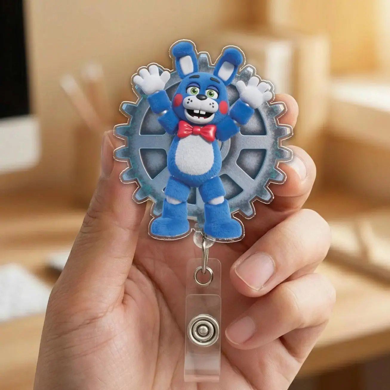 FNaF Badge Reel, Five Nights at Freddy’s Nurse ID Holder, Retractable Nurse Teacher Badge Reel