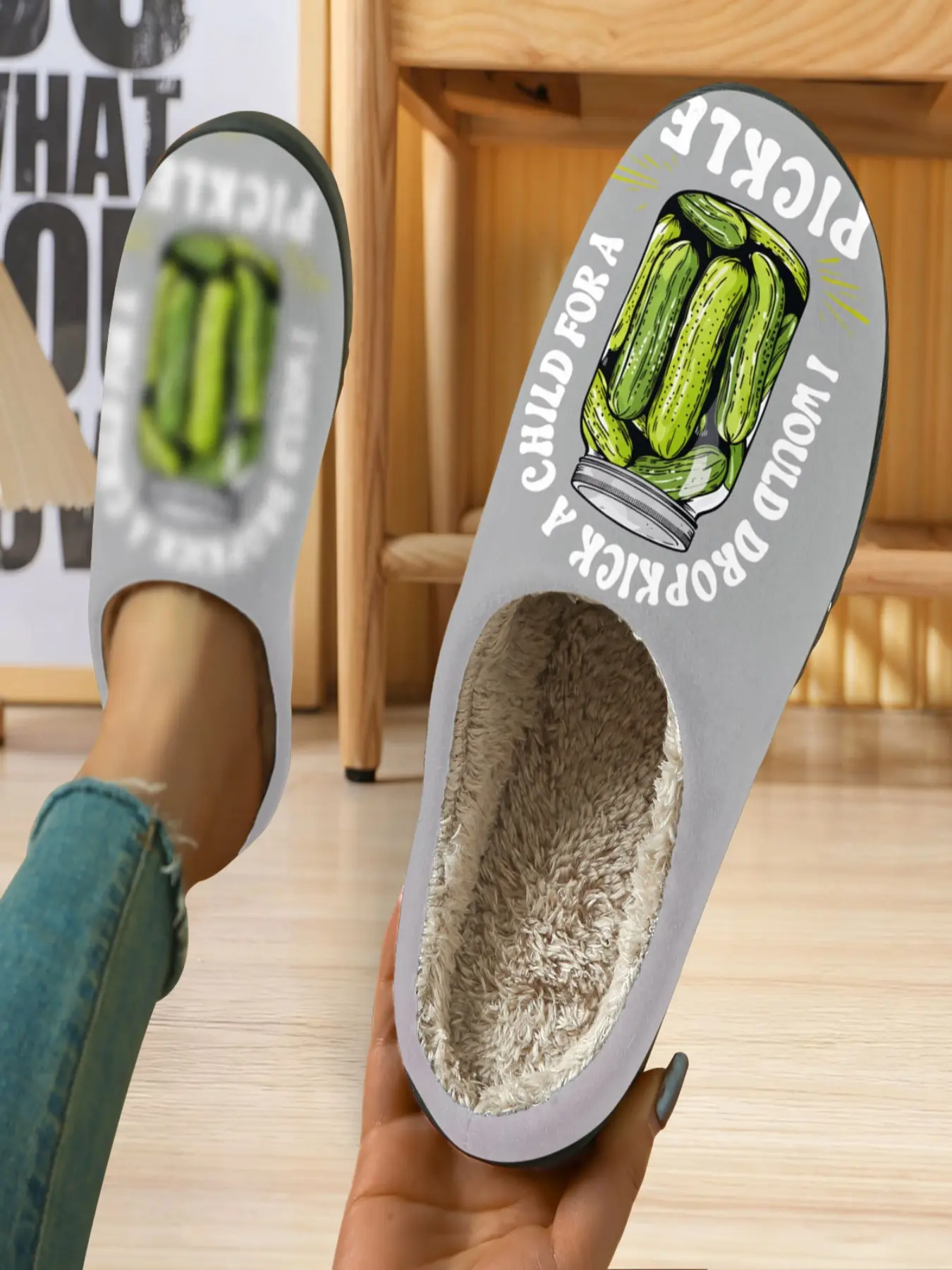 Crazy Pickle Lover Slippers, Slide, I Would Dropkick a Child for a