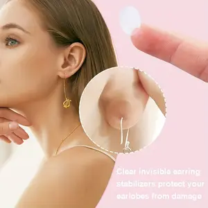 New transparent invisible earlobe care covers - travel essential, comfortable, durable, breathable design - perfect for matching earrings, ear piercing support to prevent widening - earlobe protection covers, Mother's Day gift.