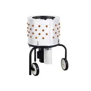 Electric Chicken Plucker Machine, Stainless Steel Poultry Processor With 106 Soft Fingers And 19" Drum, 550W Defeathering Equipment For Poultry Plucking, Simple Debris Collection