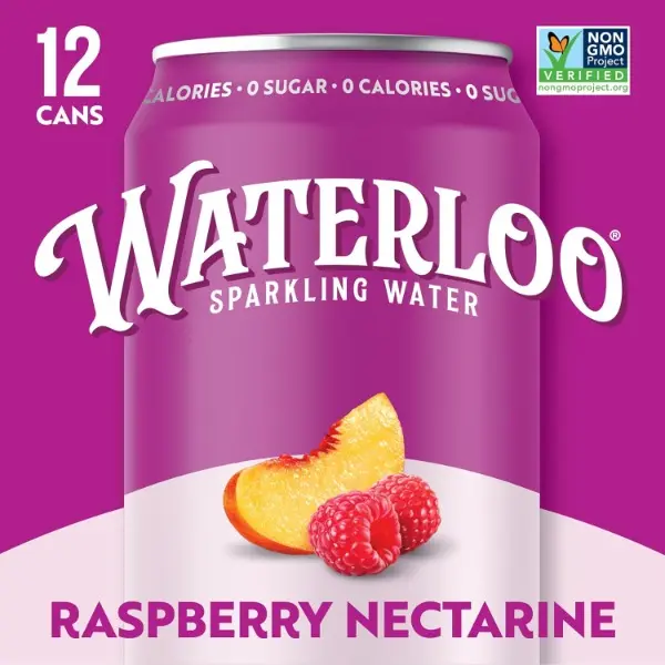 Sparkling Water, Raspberry Nectarine, 12 Fl Oz Cans (Pack of 12)
