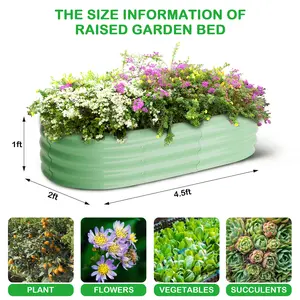 GARVEE 2-Pack Galvanized Raised Garden Beds – Large Above Ground Metal Planter Box Kit for Vegetables, Flowers & Fruits – Rust-Proof, Easy Assembly – Space-Saving Design – Perfect for Backyard, Patio & Balcony Gardening – Durable & Ready to Grow!