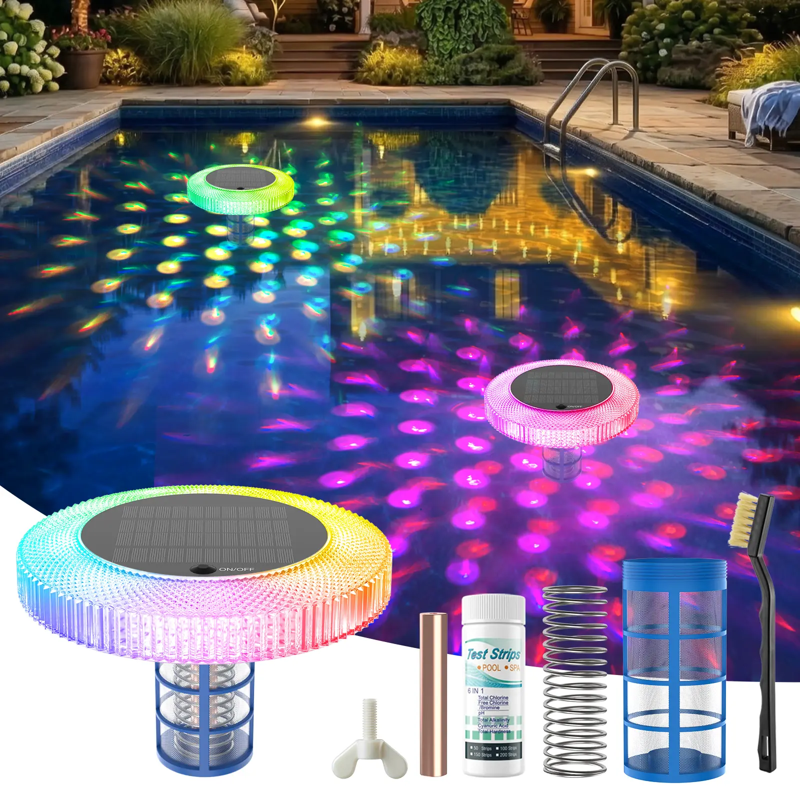 Avatar Controls Solar Pool Ionizer with RGB Lights, Swimming Pool ...