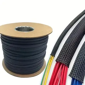 Expandable Braided Cable Sleeve, 1 Count Flexible Insulated Cable Protector, Wire Loom Tubing Heat Shield Wire Conduit, Cable Organizer for Auto Home Office