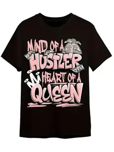 Pink Graffiti Hustler Queen Cotton Shirt - Bold & Stylish