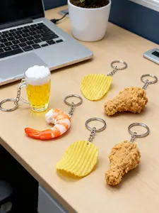 3D realistic food keychain, backpack pendant, car key charm, couple's matching keychain, funny food pendant, fun and stress-relieving pendant, foodie exclusive charm, creative food keychain, TikTok trending creative gift first choice, Keychain For Bags