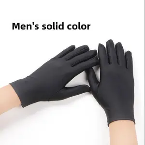 Spandex gloves - spring/summer, unisex, white, ceremonial, thin, short, stretchy gloves - white gloves, jewelry gloves