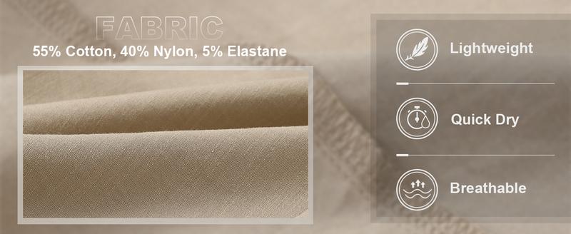 MoFiz  Outdoor Cargo Pants Lightweight Joggers Elastic Waist Athletic Hiking Sweatpants Casual Travel Pant with Pocket