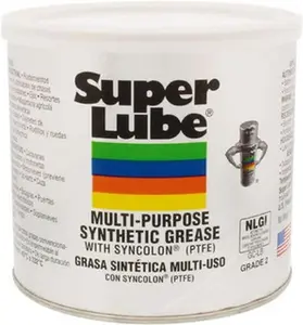 Synco Chemical Super Lube Synthetic General Purpose Grease - 400g Can, Translucent White, Food Grade, High Temp (Max 450°F), NLGI 2, 41160 for Cycling, Outdoor Recreation Gear
