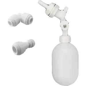 3/8&1/4 inch RO Tubing  Plastic Float Valve Shut Off Float Ball Float  to Auto-Fill Water Stock Tank,Bucket, Livestock Pool,Cattle Trough, Aquariums, Aquaculture, Water Reservoir