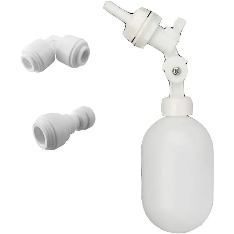 3/8&1/4 inch RO Tubing  Plastic Float Valve Shut Off Float Ball Float  to Auto-Fill Water Stock Tank,Bucket, Livestock Pool,Cattle Trough, Aquariums, Aquaculture, Water Reservoir