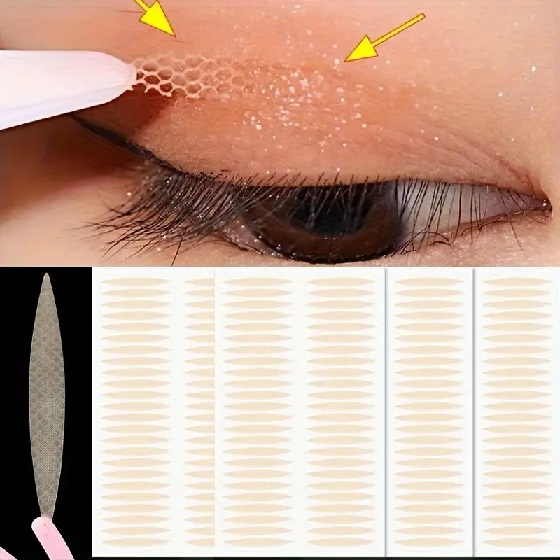 Invisible Lace Double Eyelid Tape for Instant Eye Lifting, Cosmetic Strips, 200-Piece 5-Pack Multi-Pack