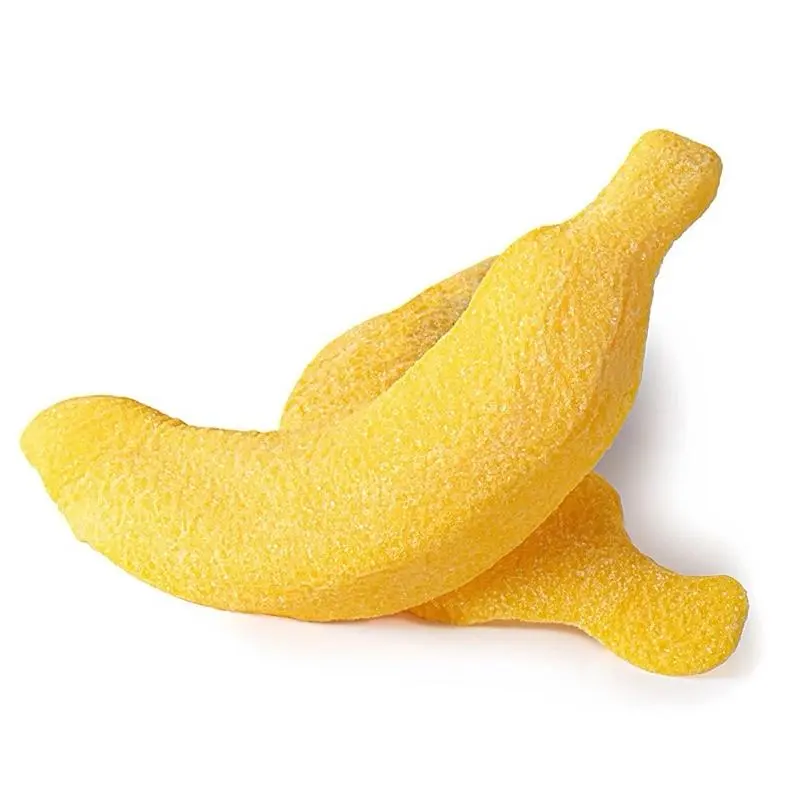 Chewy Giant Banana-Shaped Corn-Flavor Gelatin Candy, Sugar-Sweetened Artificial Bulk Packs for Snacking, Party Treats