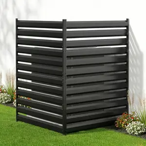 48" H x 38" W (2 Panels) Air Conditioner Metal Fence Screen Trash Can Privacy Fence Panels for Outside Unit, Pool Eequipment Enclosure, No Dig Backyard Fencing