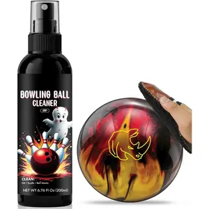 Bowling Ball Cleaner  - 1 Pack Bowling Cleaner Set with Cleaning Towel, Portable Bowling Accessories Kit - Removes Oil, Stains & Scuffs - Enhances Grip, Restores Tack & Prolongs Lifespan of Ball