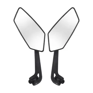 Universal Motorcycle Rearview Mirrors Black Adjustable Side Mirrors Motorbike Accessories For Cafe Racer Dirt Pit Bike Electric