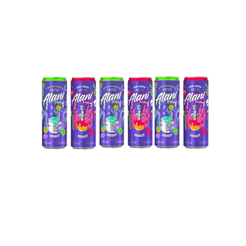 Alani Nu Energy Drink 6 Pack Combo- 3 Witch’s Brew & 3 Ruby Apple.