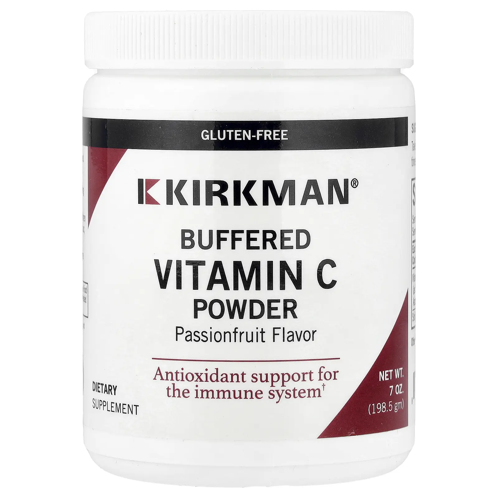 Kirkman Labs Buffered  Vitamin C Powder, Passionfruit, 7 oz (198.5 g)