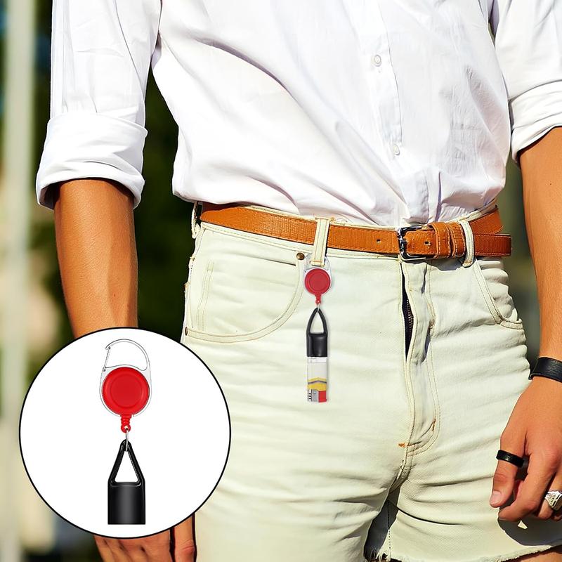 Tier's Haven 6 Pcs Retractable Lighter Leash, Keychain Lighter Holder with Clip Classic Lighters Cover Single Clip for Convenience Multicolor Lighters Strap