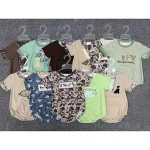 Toddler Bodysuit Infant Summer Onesie Duck Hunting Embroidery Baby Bubble Romper