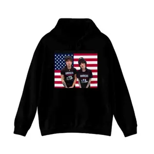 Jake Webber Johnnie Guilbert Flag Tapestry Hoodie - Heavyweight Cotton Alternative Emo Style