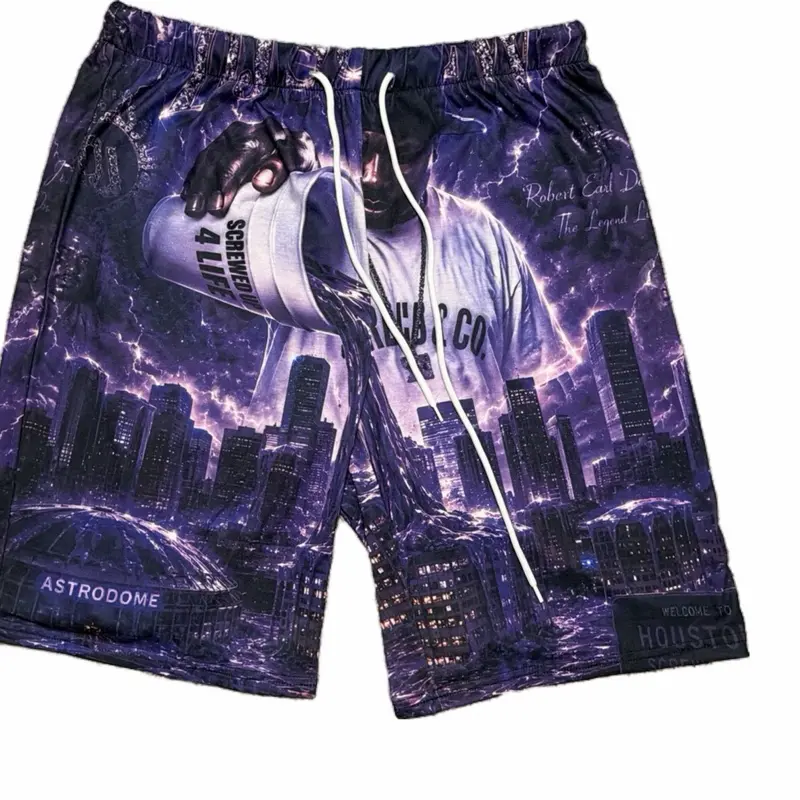 LIMITED EDITION DJ SCREW POURING CODEINE OVER HOUSTON SHORTS
