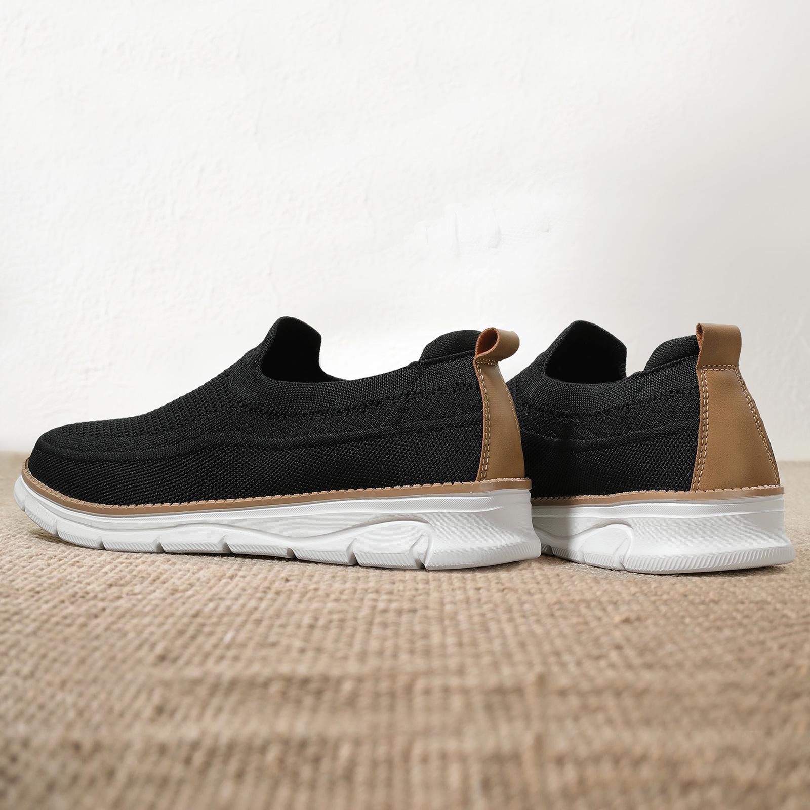 New men’s casual low top shoes fashionable driving moccasins and flat sneakers that are lightweight, breathable, and comfortable for everyday wear and running. Perfect for students and outdoor sports. Closed Trainer Boy Training Runner Athletic Footwear