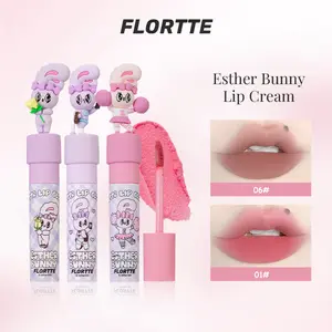 FLORTTE Esther Bunny Creamy Lip Cream- Velvety Matte Lip Cream Clay - Long-Lasting Pigmented Formula, Non-Drying Full Coverage