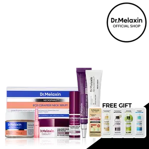 [Dr.Melaxin Official] Calcium Boost Neck & Eye Set | Neck Firming & Eye Lift Duo for Wrinkles, Sagging Skin, Dark Circles & Puffiness | Anti-Aging Tightening Skincare Bundle