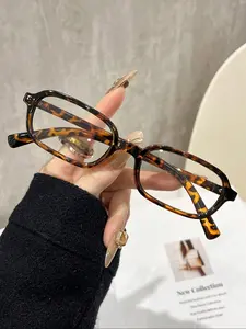 Fashion Oval Frame Light Blocking Glasses for Unisex, Ideal for Work and Daily Use, Casual Eyewear for Reading and Decoration, Stylish Eyeglass