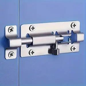 Durable Stainless Steel Sliding Bolt Lock Set, Easy Installation Door Security Locks for Home Garden Closet Doors, 2 Piece Kit