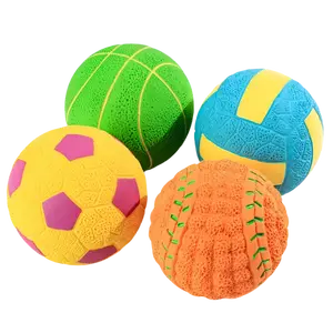 Indestructible Latex Interactive Squeaky Balls High Quality Ball (4PK)