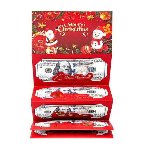 4Pcs Unisex Fantasy Theme Christmas Cash Gift Envelopes - Money Clip, Creative Cash Gift Wallet, Multifunctional Storage for Adults' Birthday, Anniversary, Housewarming (Festive & Party Supplies)