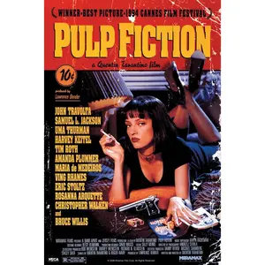 Pulp Fiction (Uma On Bed)i Poster - High-Quality Glossy Paper Posters