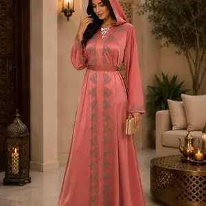 #33 Dubai luxury 1-piece abaya with matching hijab and belt