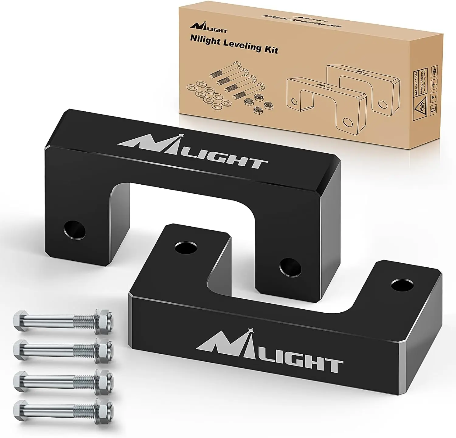 Nilight 2-Inch Durable Front Leveling Lift Kit for Chevy/GMC Trucks - Car Repair Tools with Better Durability, Lighter Weight for Avalanche 1500 4wd/2wd, Silverado 1500, Suburban, Tahoe, Sierra, Yukon XL1500 (2007-2023), Vehicle