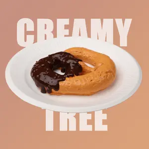 Creamy Tree Chocolate Pretzel Bun Squishy Toy