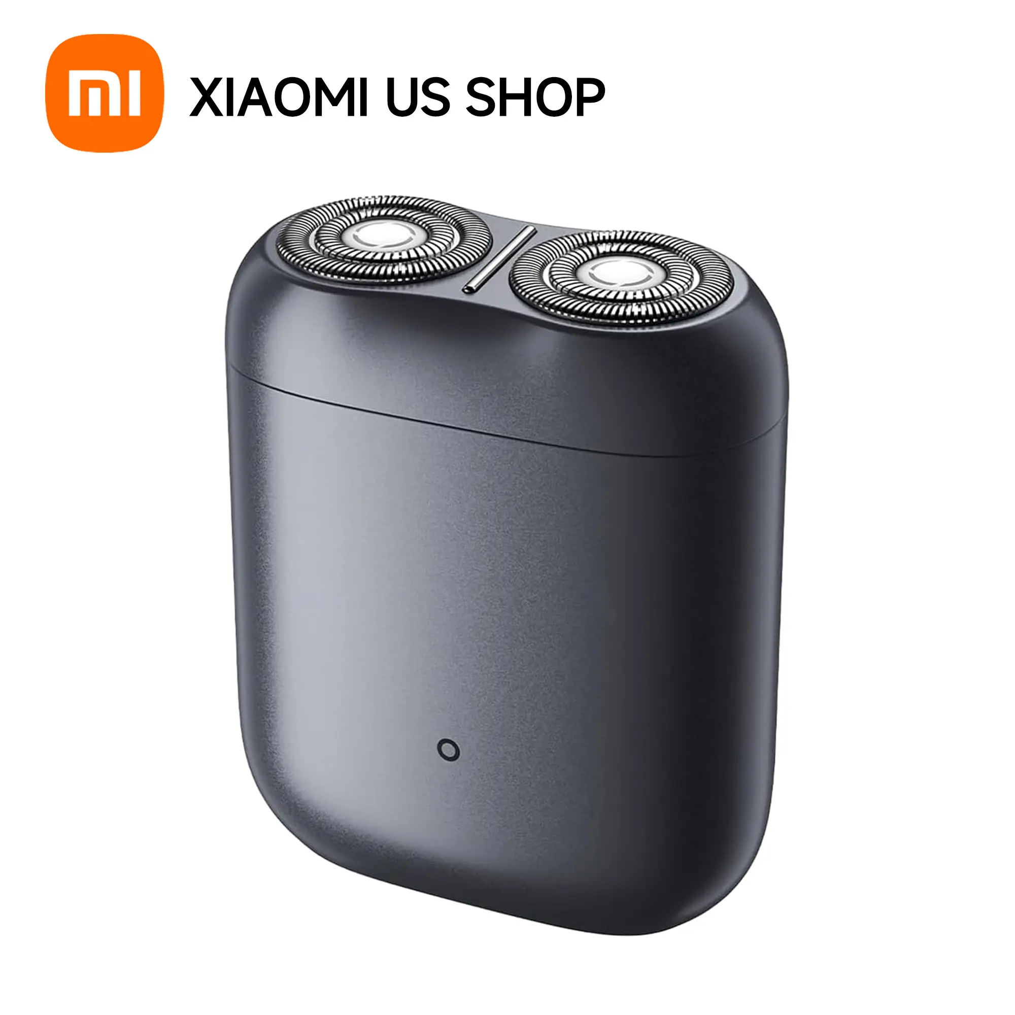 Xiaomi S200 Cordless Portable Shaver (Moon Rock Grey) - 2 Rotary Blades, 8000 RPM Motor, Smooth Skin-Touch Auto Start, IPX7 Waterproof, 3.7V Type-C USB Rechargeable Shaver, Approx. 60 Minutes Runtime, Cleansing-Friendly, Double-Ring Mesh, For Face