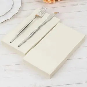 50-Pack Paper Napkins 2-Ply Soft Ivory - Dinner Party Napkins