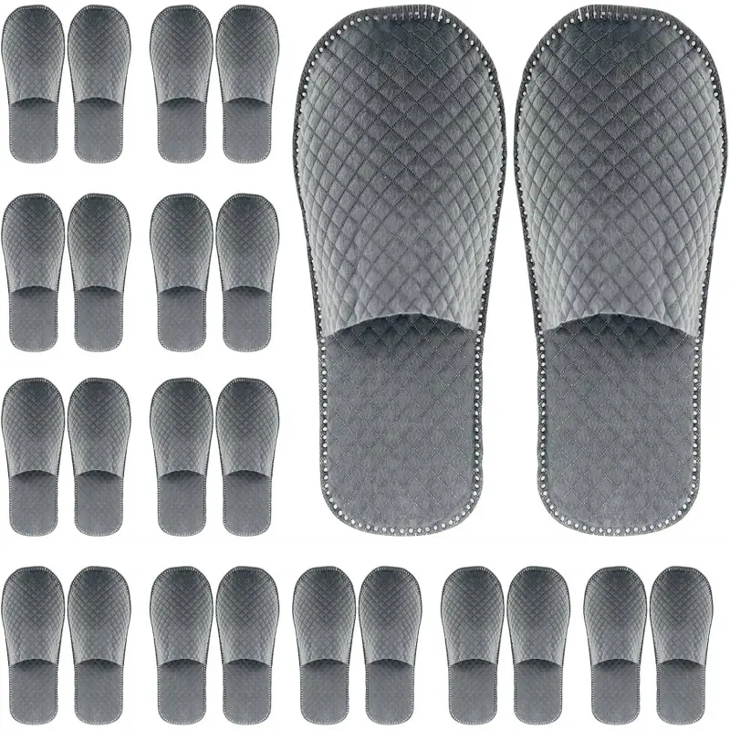 16 Pairs Disposable Travel Slippers For Women,Hotel Slippers Individually Wrapped,Disposable Slippers For Guests,House Slippers For Guests Which Can Be Used As Women Men-L