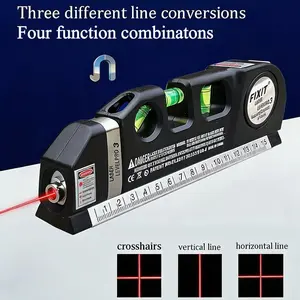 Multifunctional Infrared Laser Level Tool, Magnetic Spirit Level Tape Measure, Easy-To-Use Laser Horizontal Line Instrument Set