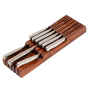 Knife Block Drawer Organizer - Acacia