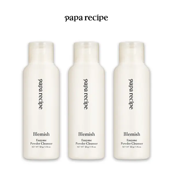 Papa Recipe Enzyme Powder Cleanser 3-pack (Blemish/Eggplant/Tea Tree) Pore Balance Skin Repair
