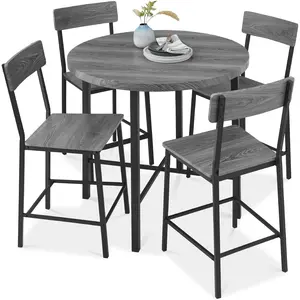 Best Choice Products 5-Piece Modern Round Counter Height Dining Set w/ 4 Chairs, 1.5in Thick Table Best Choice Products 5-Piece Modern Round Counter Height Dining Set w/ 4 Chairs, 1.5in Thick Table